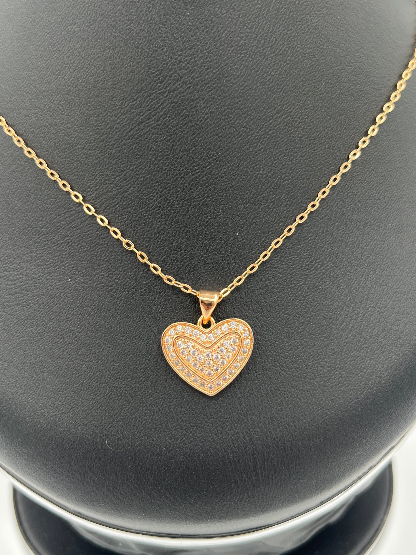 Dazzling love Heart Necklace Set